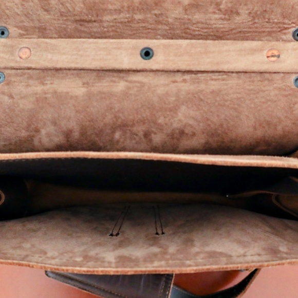 Saddleback Leather Front Pocket Briefcase in Dark Coffee Brown - Picture 3 of 16